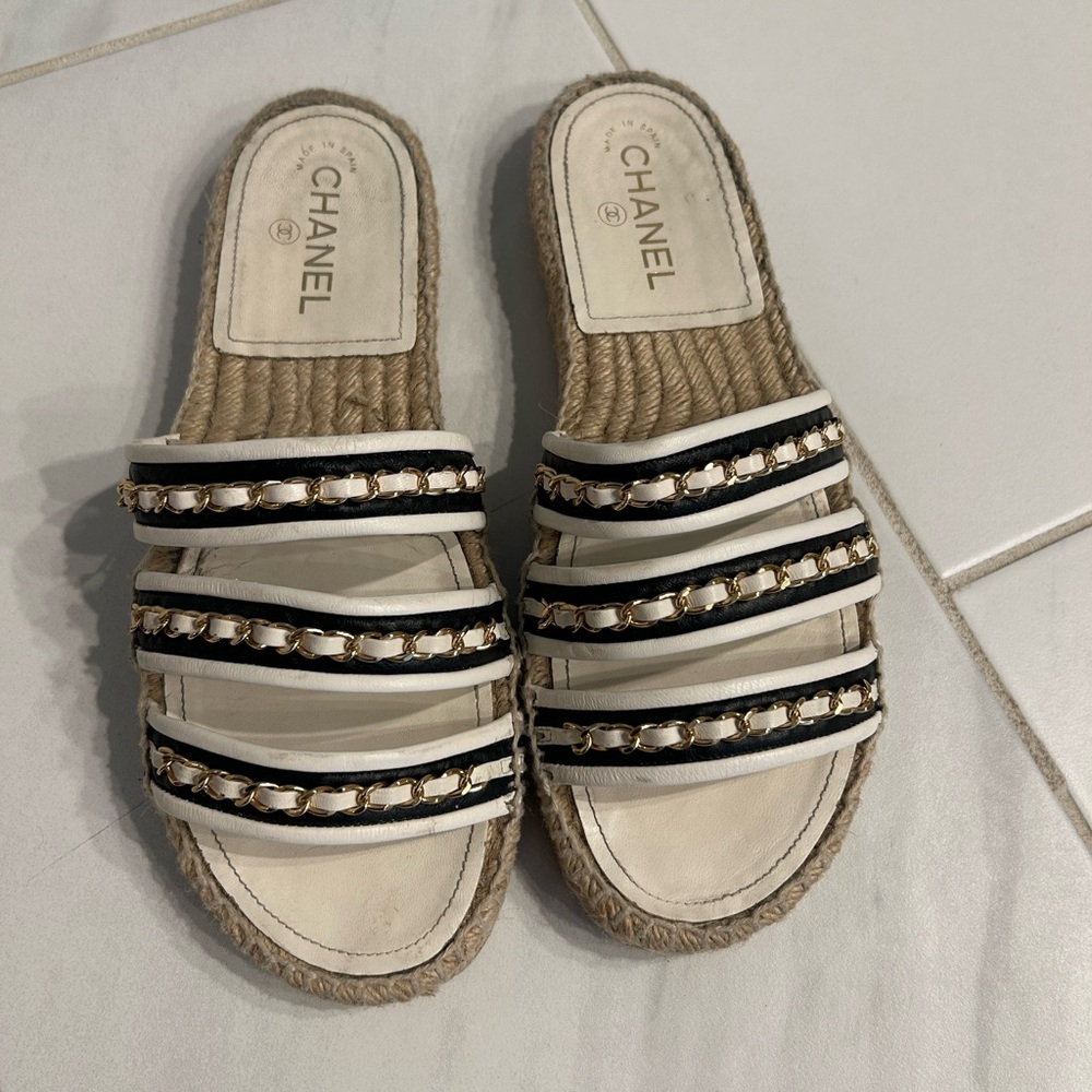 Chanel espadrille sandals